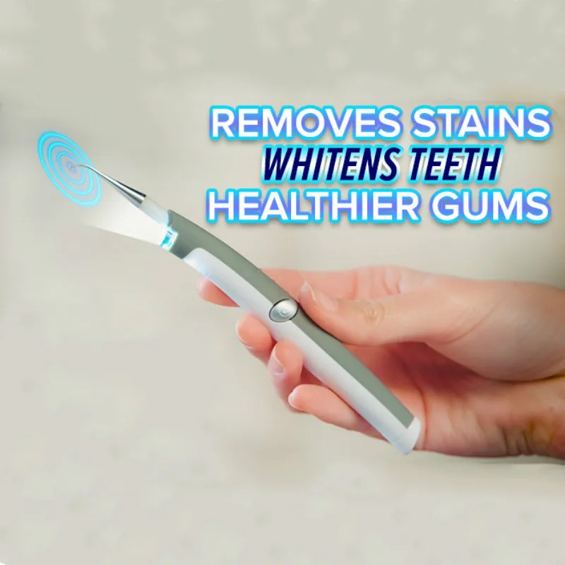 

Sonic Teeth Pic Gentle Dental Teeth Whiten Ultrasonic Dental Tooth Pick With LED Light Removes Tartar & Stains
