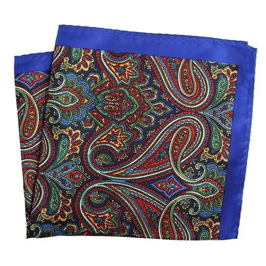 PH006 Pocket Square Портной Смит Роскошные 33X33 см большой платок Пейсли Цветочный горошек карманные квадраты из микрофибры трафаретной печати мужские носовые платки - Цвет: PH006 Pocket Square