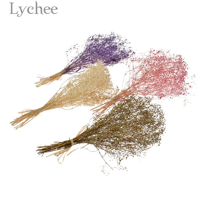 

Lychee Natural Gypsophila Dried Flower Bouquet Decorative Flower For Christmas Tree Home Decoration