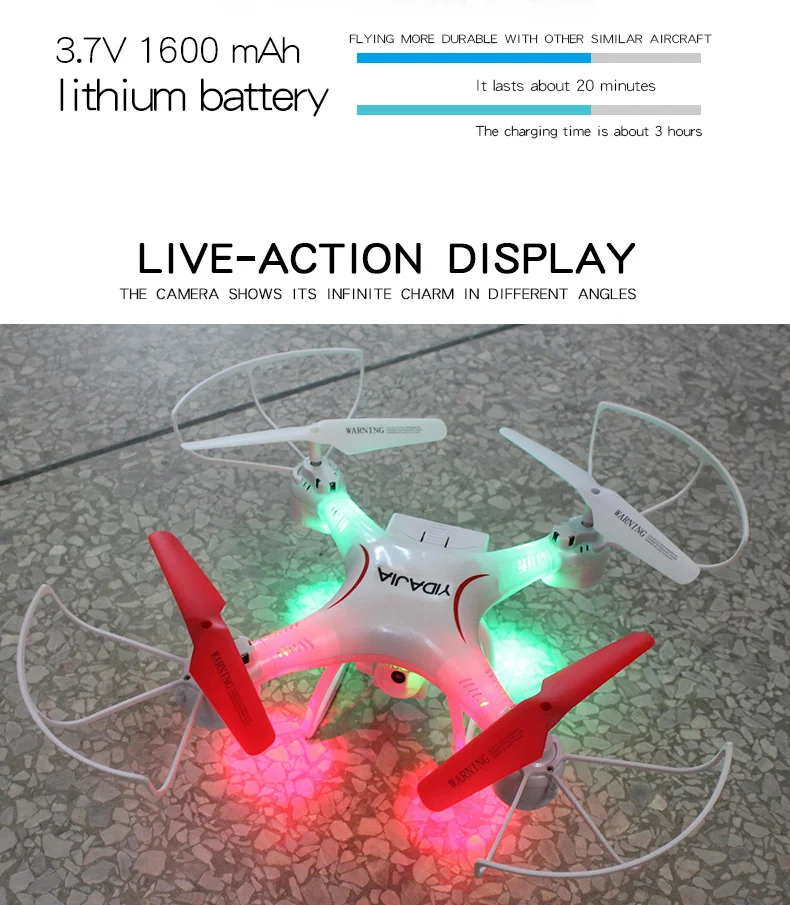 JJRC Quadcopter 20 минут полета один ключ возврата селфи Дрон с Камера HD Вертолет дистанционного Управление игрушки для мальчика