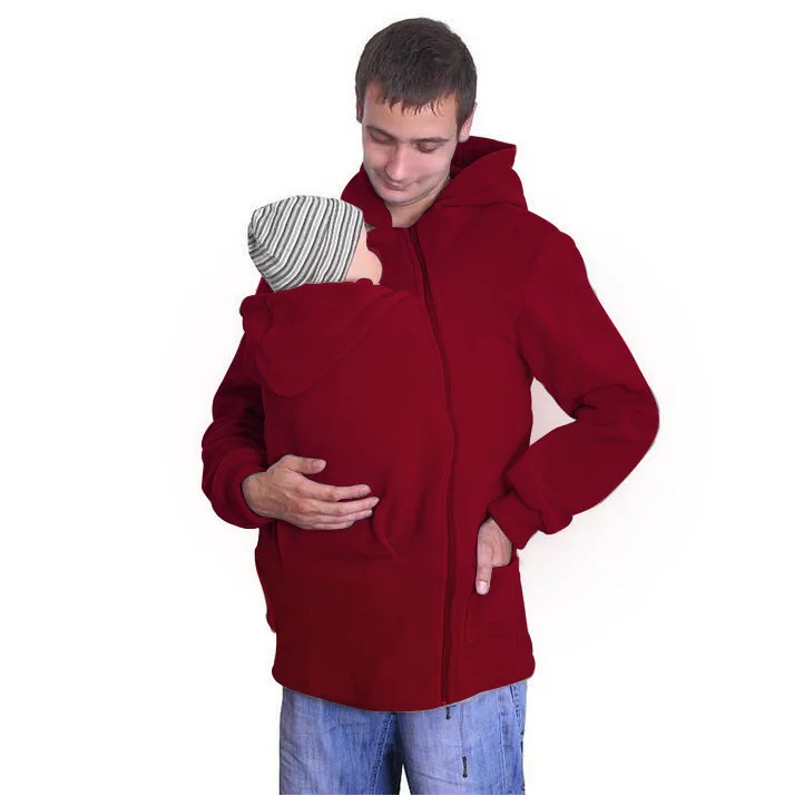 Детская куртка-переноска осенние толстовки для беременных женская верхняя одежда пальто для беременных s кенгуру съемные куртки для беременных - Цвет: wine red hoodies