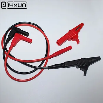 

1 Pair 1M multimeter test leads line +alligator clip + 4mm plug ,1000mm 13AWG silicone cable,CATIII 1000V /MAX 32A