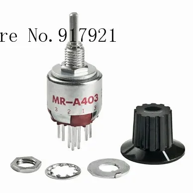 

[ZOB] Waterproof IP67 single-stage rotary switch MR-A112 Bipolar MR-A206 MR-A403 Japan nkk switch --5PCS/LOT