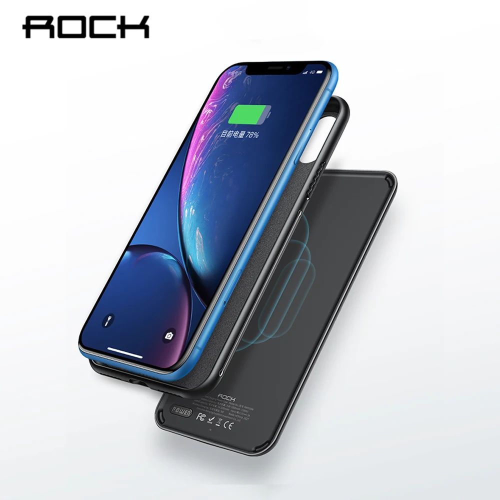 

ROCK 5000mAh Qi Wireless Powerbank Case for iphone XR Ultra Slim External Battery Case Charger for iPhone Battery Case