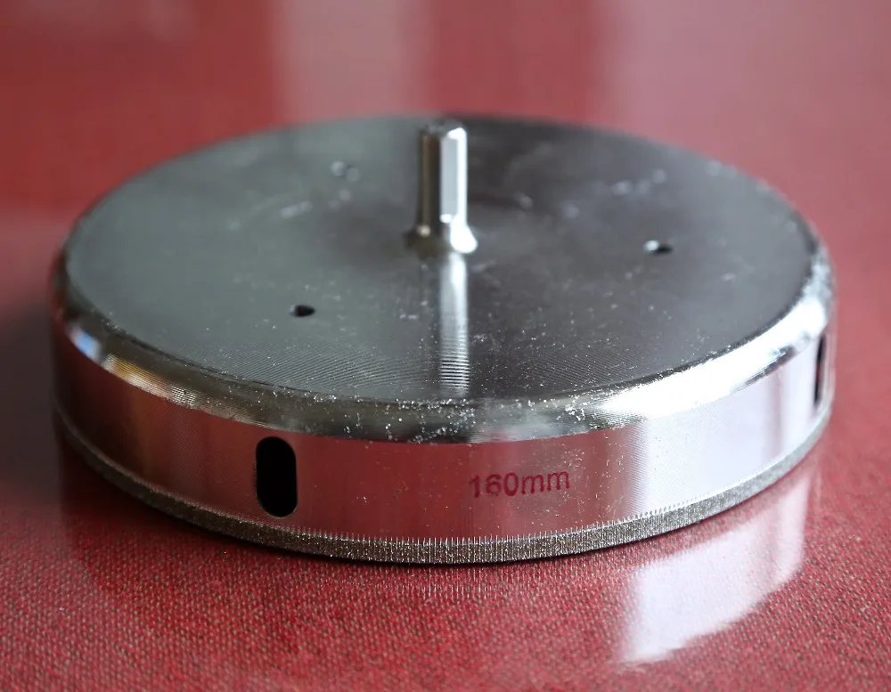 Free shipping of Home decoration 160mm diamond glass drill bit diamond