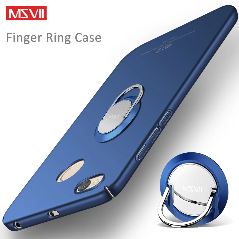 

For Redmi 4X Case MSVII Hard PC Ultra Slim Matte Cover Car Magnetic Finger Ring Case For Xiaomi Redmi4X Redmi 4X Phone Case 5.0"