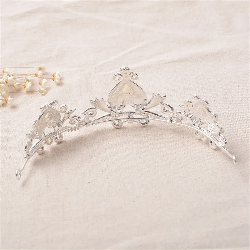 CC Tiaras и Crwons резинки для волос сердце жемчуг принцесса Роскошные обручальные свадебные аксессуары для волос ювелирные украшения для свадебной вечеринки HG377