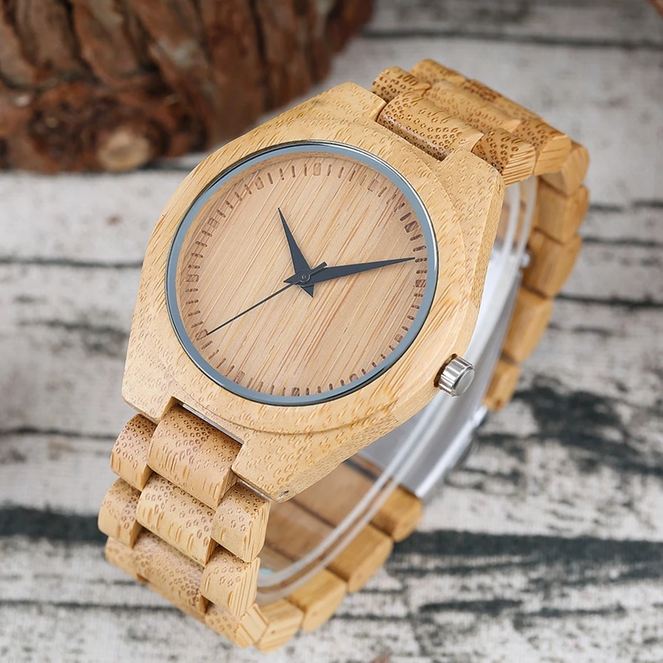 Creative Full Wooden Mens Watches Natural Wood Quartz Wrist Watch Handmade Bamboo Simple Analog Sport Clock Relogio de Madeira 2017 (42)