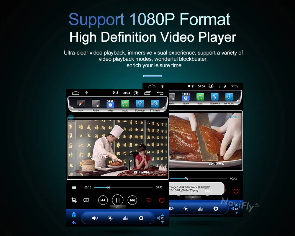 Sale NaviFly Tesla style IPS Screen Auroradio GPS navigation Android 8.1 Car multimedia player for Ford FOCUS 2012-2017 16