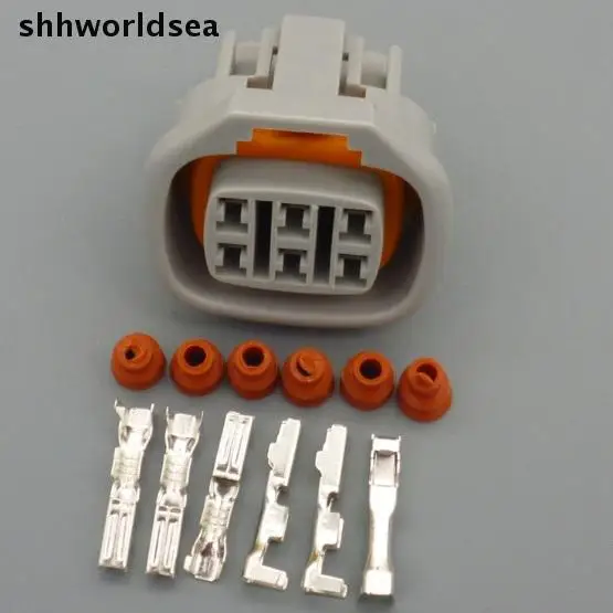 

shhworldsea 10Sets 6 pin car socket 1JZGTE Idle Air Control Valve Connector Supra IAC Engine Speed ISCV Plug Case For Toyota