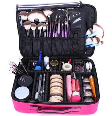 Women Professional Makeup Bag Large Capacity Cosmetic Bags Waterproof Storage Case Functional Travel Multilayer Makeup Organizer