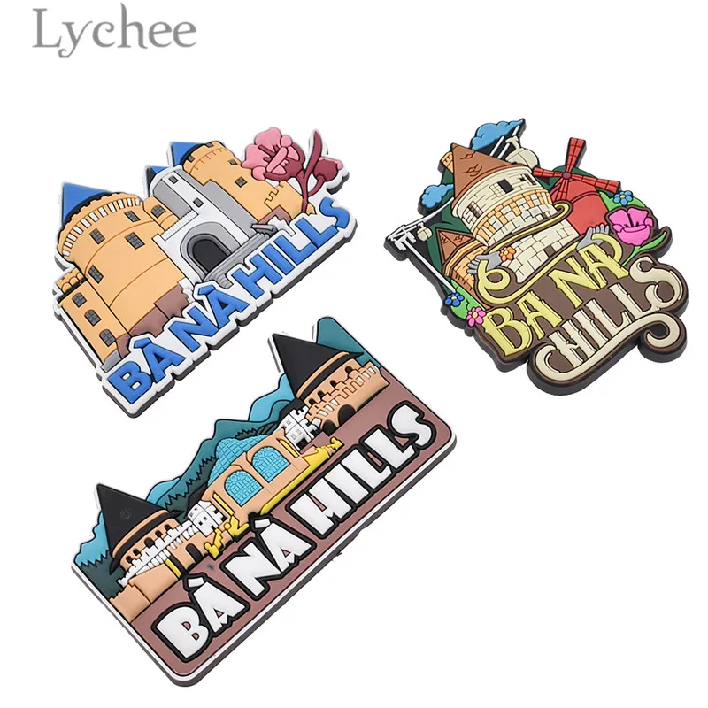 

Lychee Vietnam Castle Fridge Magnet Creative Landscape Rubber Refrigerator Magnets Home Kitchen Decoration