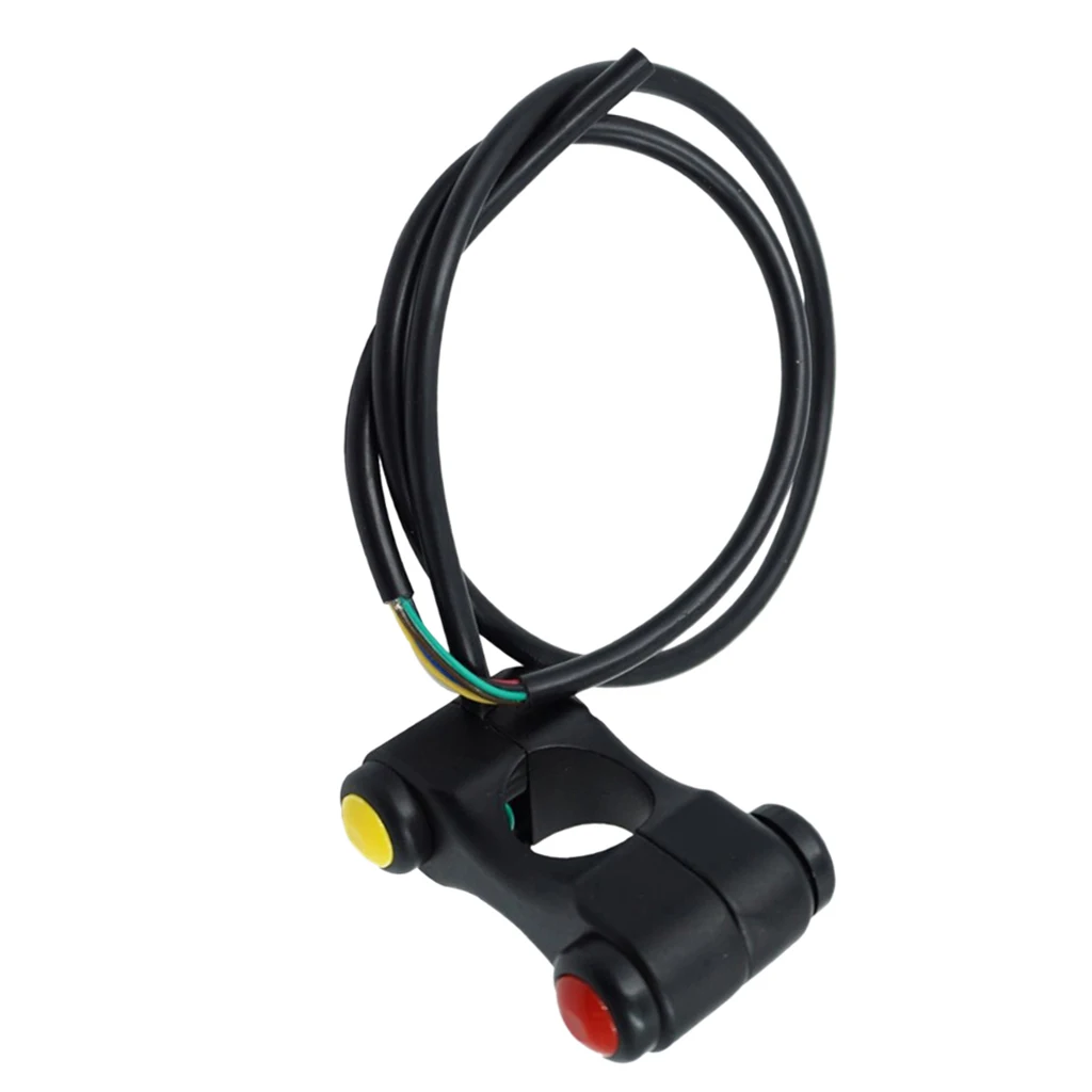 12V DC Aluminum Motorcycle  Handlebar Controller Switches 7/8'' 22mm Headlight Horn Start Switch 3-Buttons Black 