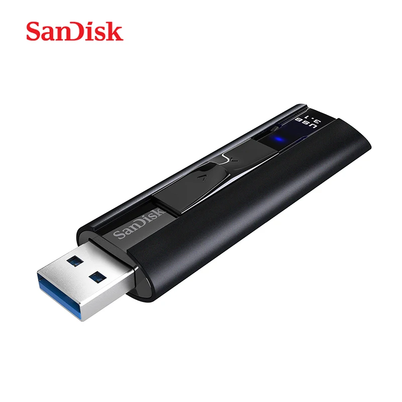 SanDisk Экстремальный ультра скоростной USB 3,1 твердотельный флеш-накопитель 128gb 256gb USB3.0 Флешка металлическая карта памяти шифрование u-диск