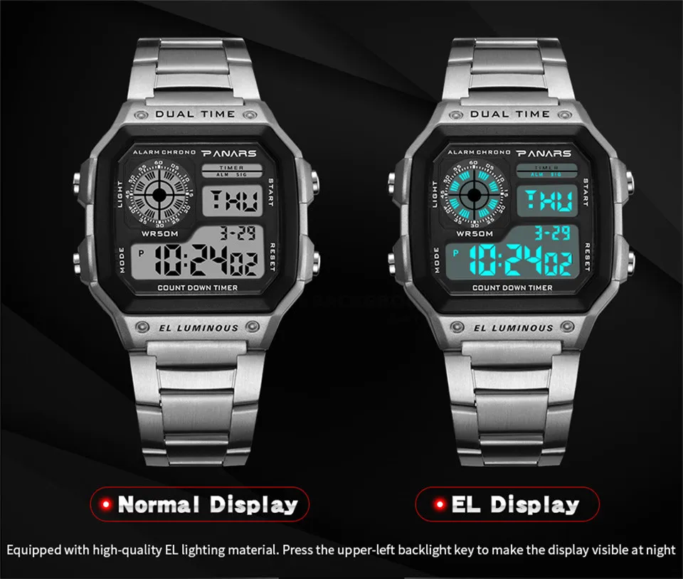 Digital Wrist Watch Men Electronic Watch Luxury Sport Watch LED Display Kol Saati Zegarki Meskie Horloges Mannen Montre Relogios (7)