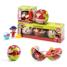 NEW Cartoon Ladybug Hatching Egg Miraculous Change For LoL For Surprise Doll Ball Action Figures Toy Anime Girl Birthday Gift