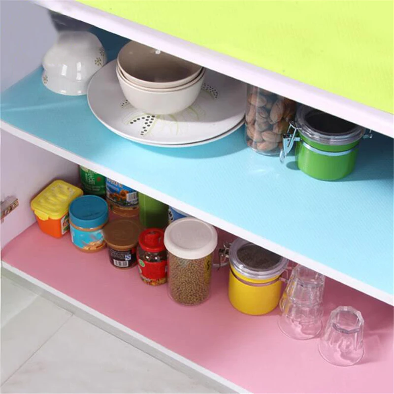 Водонепроницаемый коврик для кухонного стола стойка с полочками полки нескользящий коврик для буфета домашний гардероб коврик для обуви конфетного цвета