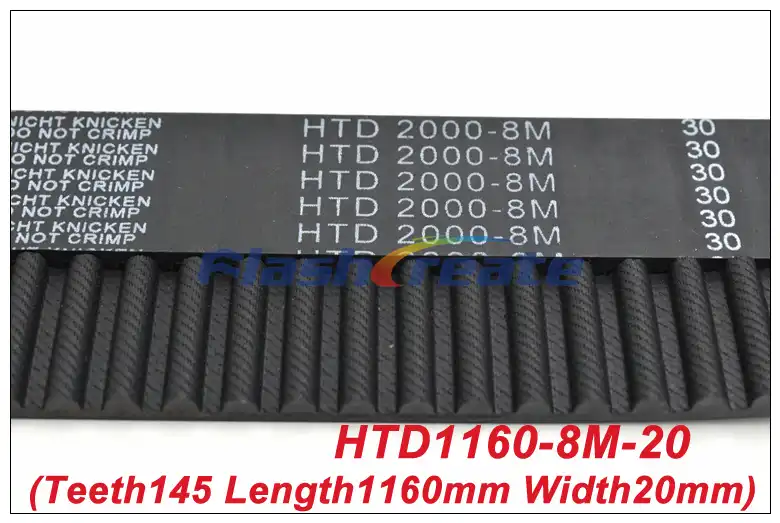 1160-8M-20 HTD Timing Belt 1160 mm Long 20mm wide /& 8mm Pitch