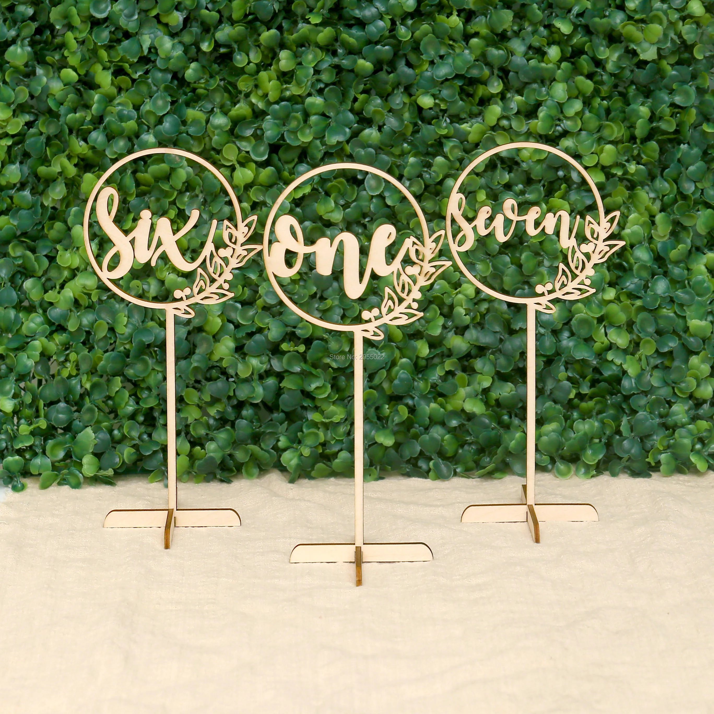 

Wooden Elegant Unique Rustic table numbers of vine,Floral wedding centerpiece,wedding decoration,