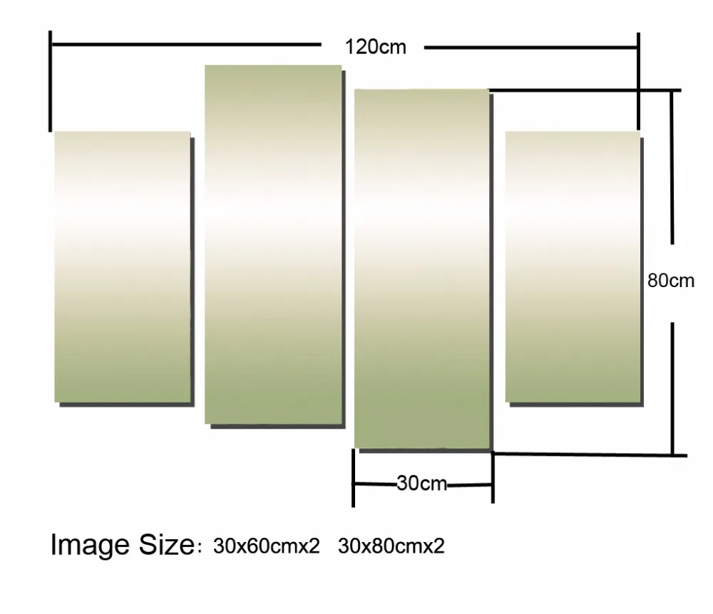 4 PCS 30x60  30x80