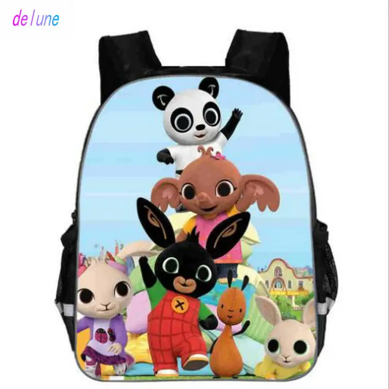  Anime Bing Bunny Print Backpack School Boys Girls Children Book Bag Cartoon Baby Girl Backpack cart - 32969988415