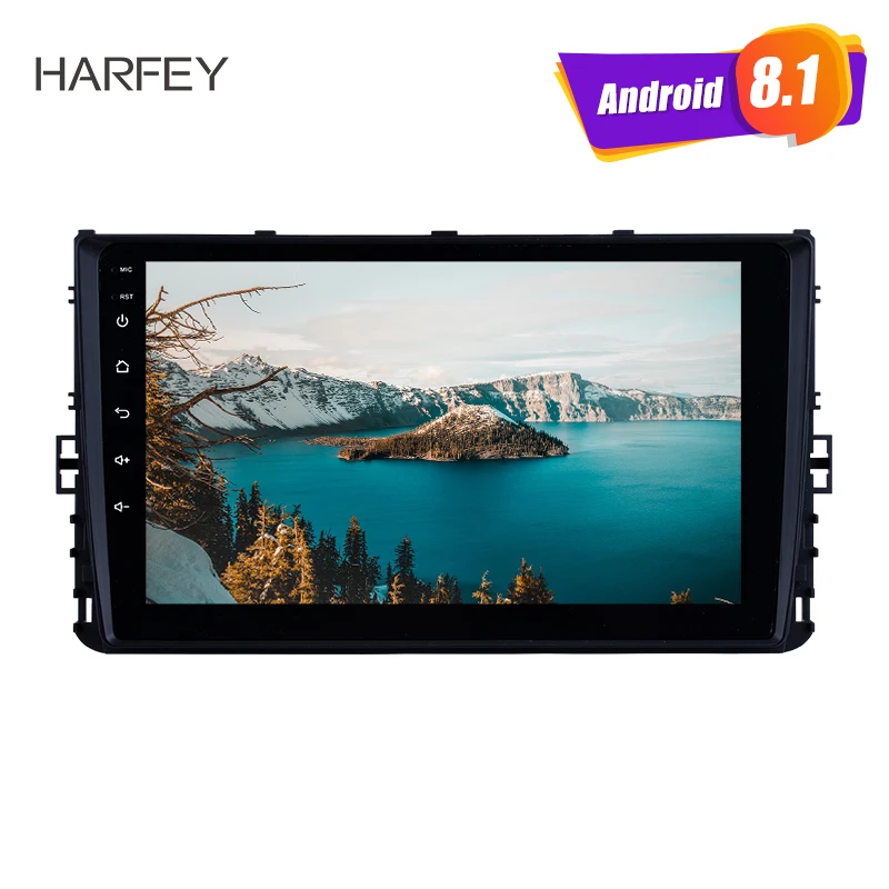 Harfey 2Din Android 8.1 GPS Car Stereo 9 Inch Multimedia Player For 2018 VW Volkswagen Universal Passat Golf Polo b5 b6 USB AUX