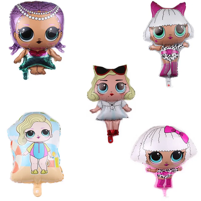 

New L O L aluminum film balloon surprise doll mermaid doll balloon party bar decoration balloon