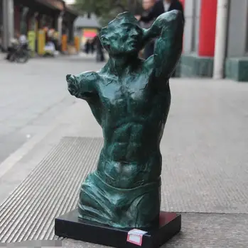 

Western Abstract Classic Bronze Copper Carved Bust Nude Man Men Art Sculpture