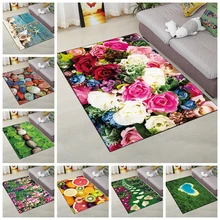 120*160 см креативные коврики европейские Цветы гостиная ковер Тип 3D печать коврик для прихожей Противоскользящий Ванная комната Кухонный коврик