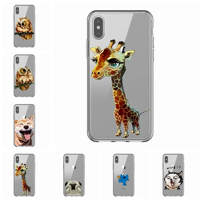 Мягкий чехол для iPhone X XS XR Чехлы/для Max TPU цветной с рисунком кота животного