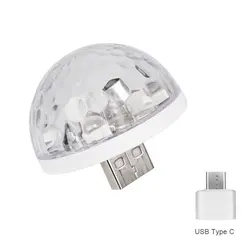 Usb Mini Led Disco Magic Light Ball портативное караоке вечерние лампы для декора Dj сценический бар с адаптером type-C