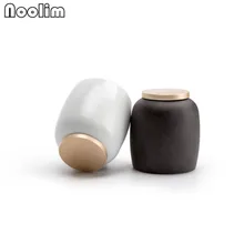 Керамическая ручная работа банка для чая металлическая крышка пигментированные наборы чайной посуды контейнеры для хранения герметичные китайские кунг-фу Чайные Аксессуары