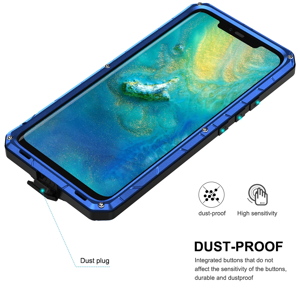 Чехол для телефона Huawei Mate 20 Pro жесткий алюминиевый металлический протектор