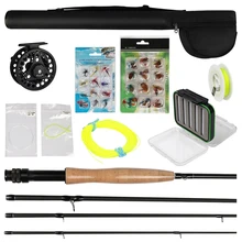 3 4 5 6 7 8 Fly Fishing Rod and Reel Combo with Flies Fly Fishing