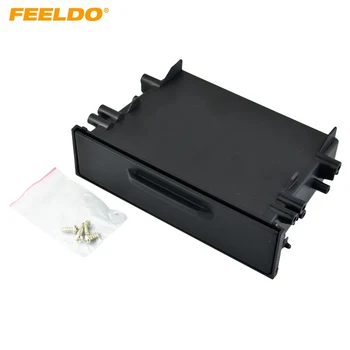 

FEELDO 1DIN Car Stereo Refitting Dashboard Installation Trim Fascia Storage Box Spacer With Lid For Toyota