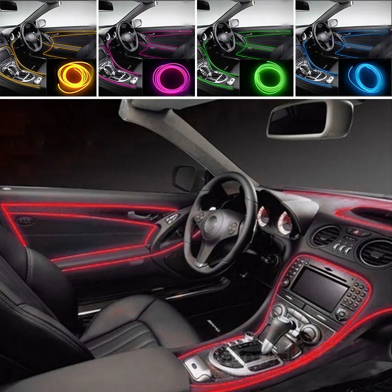 

300CM Neon Decoration DIY Lights Strip Dashboard LED Strip Universal Indoor Outdoor Waterproof Soft Light Strip Car Ambilight