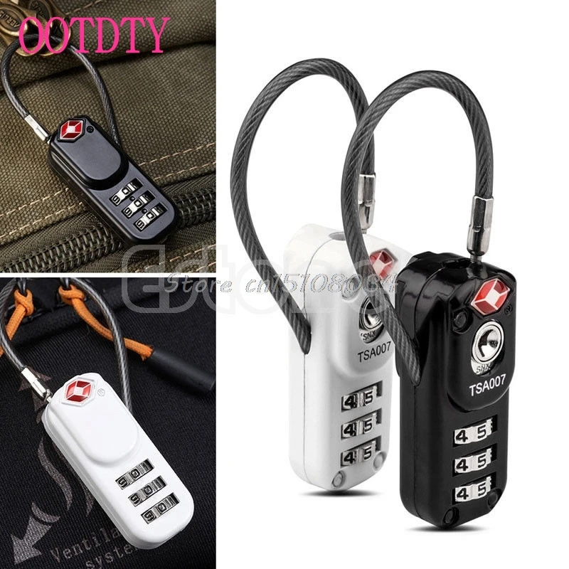 

New TSA 3 Digit Combination Resettable Travel Suitcase Luggage Code Lock Padlock S08 Wholesale&DropShip