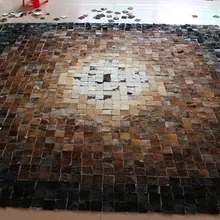 Модные художественный ковер Натуральная Воловья кожа в форме ковер