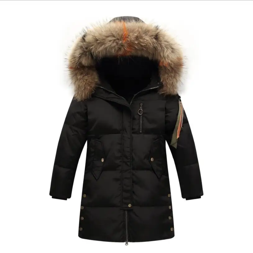 children Down& Parkas 6-15 T winter kids outerwear boys casual warm hooded jacket for boys solid boys warm coats