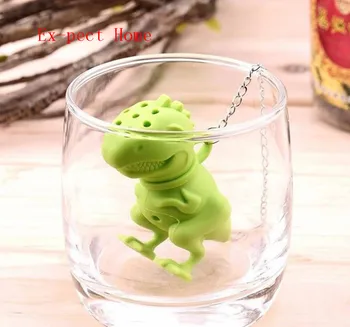 

Dinosaur Tea Infuser Loose Leaf Strainer Herbal Silicone Filter Diffuser Popular New 100PCS