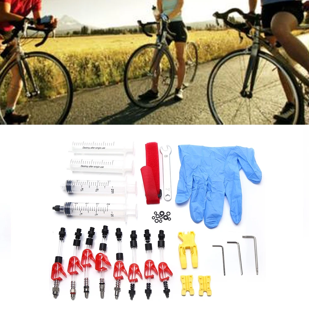 Велосипедный гидравлический набор инструментов для прокачки тормозов для Shimano, Tektro, Margura и серии дисковых тормозов используется