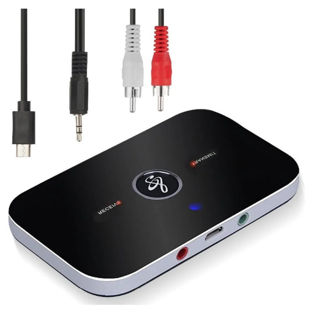 

Marsnaska Hifi 2 in 1 Bluetooth 4.1 Audio Transmitter Receiver Wireless A2DP Bluetooth Audio AdapterAudio Player Aux 3.5mm