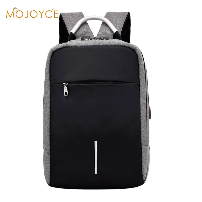 Мужской рюкзак с защитой от кражи, рюкзак для ноутбука с USB зарядкой, Водонепроницаемый модный мужской бизнес-рюкзак для путешествий, школьные сумки, сумки на плечо - Цвет: Темно-серый