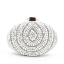 LLJUNDUI Liefern Europäischen und Amerikanischen Stil Oval High-grade Diamanten besetzte Abendtaschen für Bankett Glänzenden Perle Party kupplung