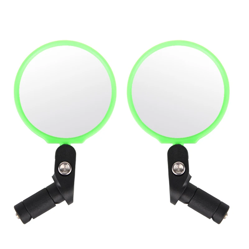

2 Pcs Bike Handlebar Rear Mirror Back Review Stainless Steel Lens Adjustable for Bicycle Cycling FG66
