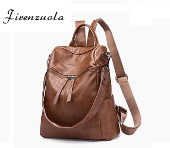 

Korean Girl School Bags New Fashion Women Backpack Woman Casual Pu Leather Shoulder Bag #490