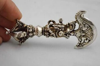 

Медь Латунь КИТАЙСКИЙ ремесел Азии бланко Медь серебро Китай de Plata Tibetana) Budista Дордже Phurpa Кинжал Ваджра Maja Amuleto