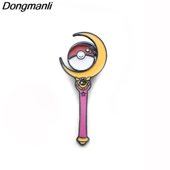 

P3679 Wholesale 20pcs/lot Anime Moon Cute Metal Enamel Pins and Brooches for Lapel Pin Backpack Bags Badge Cool Gifts