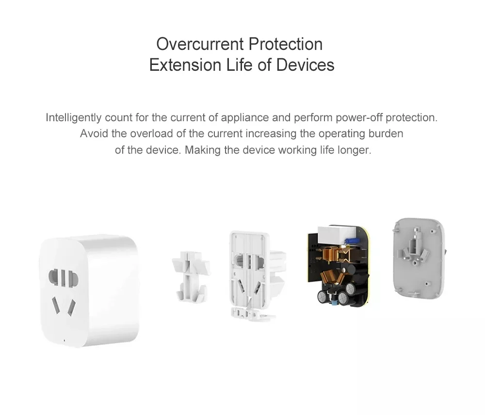 2019 Original Xiaomi Mijia Smart Socket Plug WiFi Version Wireless Remote Socket Adaptor Power onoff with phone App control (4)