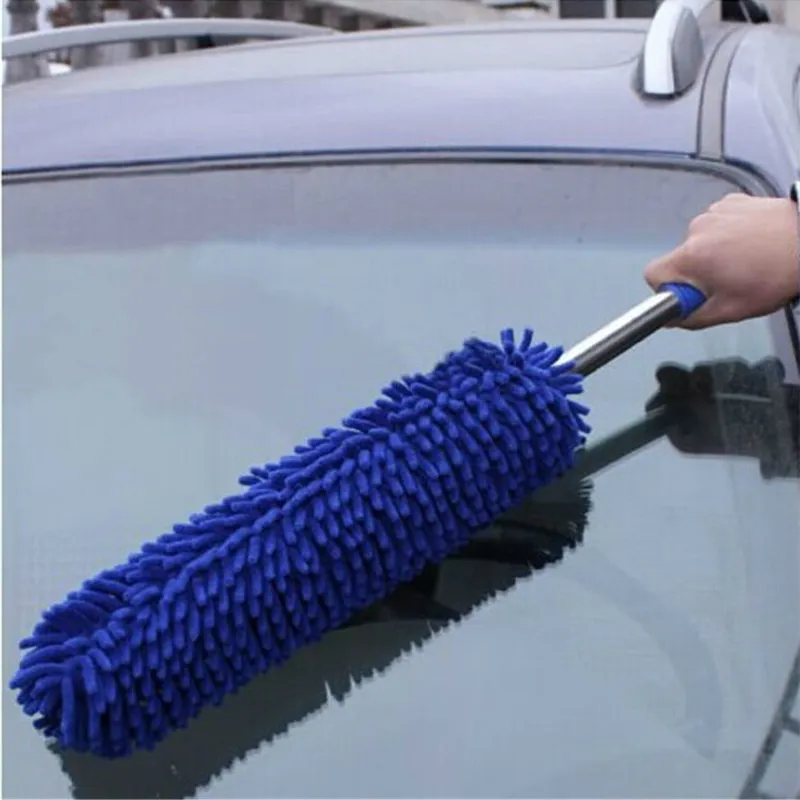 Car-styling Washing Mop Stainless Steel Retractable Soft Brush Household Sofa Easy Cleaning Tools Superfine Fiber Chenille Cloth